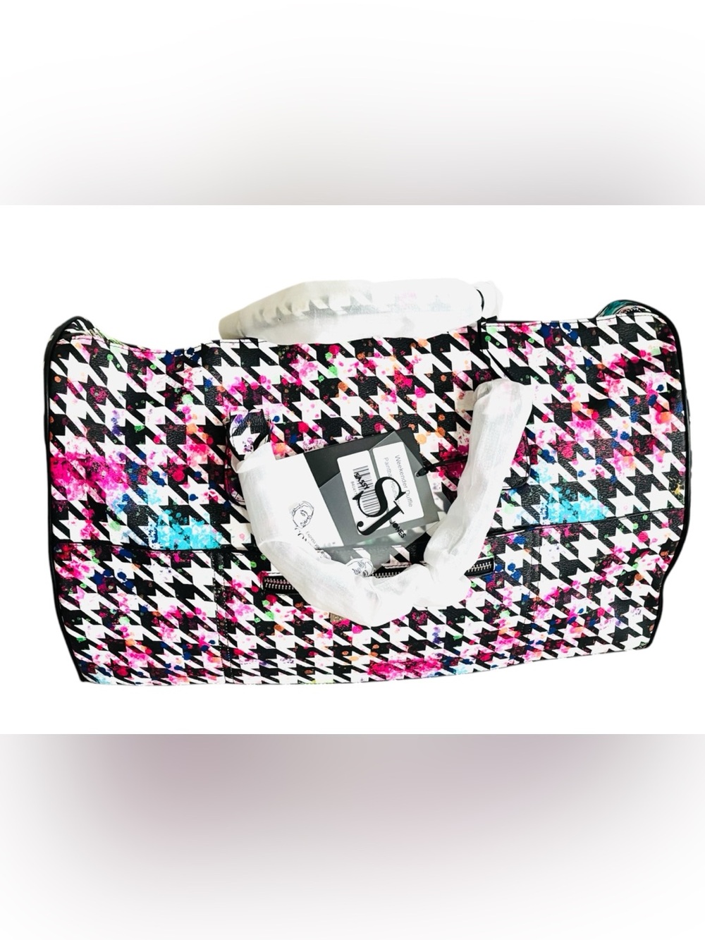 Sassy Jones Paintball Houndstooth Weekender Duffel Bag - Picture 2 of 6